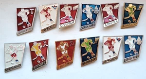 Hockey clubs of the USSR Set of 12 USSR Soviet russian badges pins - Picture 1 of 8