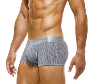 Modus Vivendi Boxer Host Shiny Satin-Look Knitted Cotton Grey 03221 74 - Picture 1 of 4