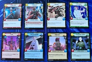 Star Wars Unlimited Spark of Rebellion Set of 8 Common Leader Cards - Picture 1 of 2