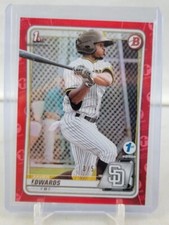 2020 Bowman Draft 1st Edition Xavier Edwards Red Refractor Rookie RC # 3/5 SSP