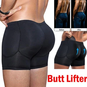 Men's Butt Lifter Shorts Padded Briefs Boxers Underwear Hip Enhancer Body Shaper - Picture 1 of 30