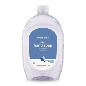 Jabón de manos líquido transparente suave y suave Amazon Basics 50 fl oz (paquete de 1) - Imagen 1 de 5
