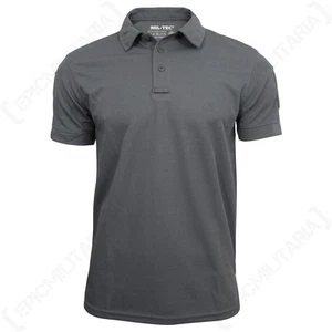 Urban Grey QUICKDRY POLO SHIRT - All Sizes - Quality - Quick Dry - Active Top - Picture 1 of 4
