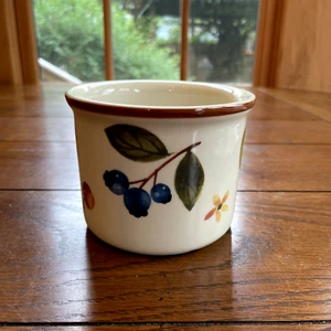 Longaberger Pottery Fruit Medley una pinta di sale Crock - Usato in ottime condizioni - Foto 1 di 6