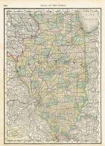 1886 Karten von Illinois und Minnesota - Bild 1 von 2