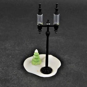 Vintage Dept 56 Street Lamp NY Series Tiawan Holiday Twin Lamps Porcelain Base - Picture 1 of 9