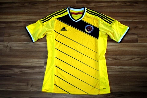 SIZE M COLOMBIA NATIONAL TEAM HOME FOOTBALL SHIRT 2014-2015 SOCCER JERSEY MEDIUM Cover