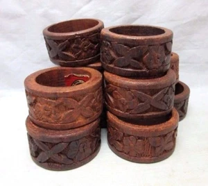 10x servilleteros de madera Sheesham hechos en India - Imagen 1 de 6