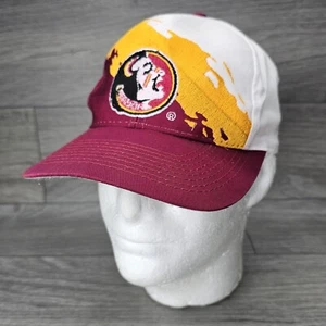 Vintage 90's Florida State Seminoles Hat - FSU Logo 7 Splash Snapback Cap *READ* - Picture 1 of 12