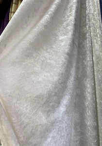 Crushed Velvet Fabric Dress Craft Stretch Velour Material 60” Wide ( Silver) - Picture 1 of 2