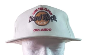 Cappello Hard Rock Cafe Save the Planet Orlando Vintage Regolabile Bianco - Foto 1 di 7