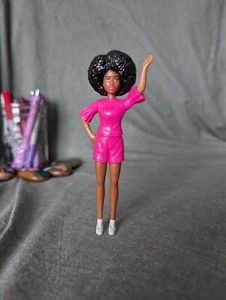 Barbie Burger King Toy Black African American 2022 Pink Afro Kids Meal Figure 3" - Picture 1 of 13