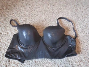 Victoria's Secret 36 D Body by Victoria Metallic black shiny Corset Bustier NWT - Picture 1 of 8