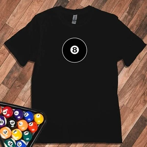 8 BALL - T-SHIRT (Gildan Pool Snooker Billard Queue 40 Unzen Slang Kreide Etui Spiel) - Bild 1 von 16