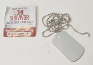 Mark Wahlberg Lone Survivor Film Promotion Erkennungsmarke und Kette Set - Bild 1 von 9