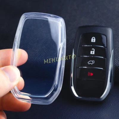 Clear Transparent TPU Smart Key Case Cover For Toyota Mirai Hilux Venza Tundra - Изображение 1 из 4
