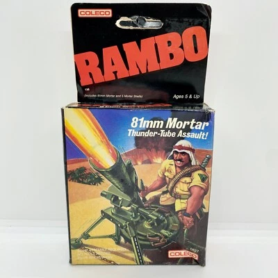 Vintage Coleco RAMBO 81mm Mortar Thunder Tube Assault Accessory Kit SEALED 1985 - Image 1 of 4