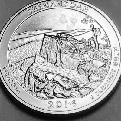 2014 S Washington quarter ATB Virginia Shenandoah from mint roll - Image 1 of 4