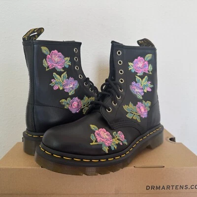 Dr. Martens 1460 Vonda Floral Embroidered 8 Eye Women's Boots - Image 1 of 2