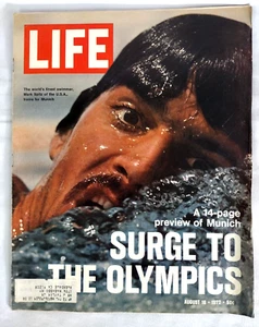 LIFE Magazine August 18, 1972 Olympics Mark Spitz  Prefontaine Roald Dahl VTG - Imagen 1 de 9