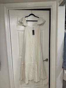 white long sleeve maxi dress size 6 - Picture 1 of 6