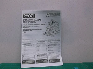 Ryobi P506 5 1/2" Saw Manual Only - Picture 1 of 2