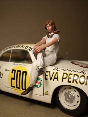 1/18 FIGURE  JACQUELINE EVANS  PANAMERICANA  VROOM  PAINTED  FOR  SOLIDO  SCHUCO - Image 1 of 4