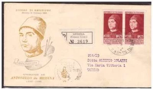 FDC VENETIA  CLUB  1953  -  ANTONELLO DA MESSINA   VIAGGIATA  RACC. - Picture 1 of 1