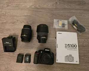 Spiegelreflex Kamera Nikon D5100 gebraucht mit 2 Objektiven - Bild 1 von 7