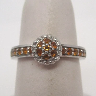 Anillo Judith Ripka de plata de ley y citrino talla 5,25 RARO descontinuado Foto 1 de 4