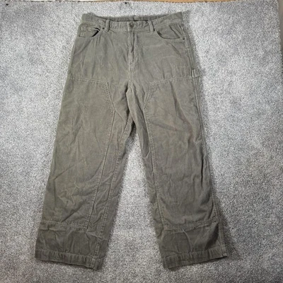 Без границ брюки мужские 34 x 29 вельветовые широкие ноги двойной колена мешковатые Skater Y2K - Изображение 1 из 4