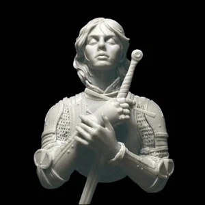 1/10 BUST Resin Model Kit Medieval Knight Jeanne d'Arc Unpainted - Picture 1 of 3