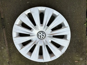 VOLKSWAGEN GOLF 15" WHEEL TRIM X 1 HUB CAP GENUINE CADDY GOLF MK7 VW 5G0601147 - Picture 1 of 7