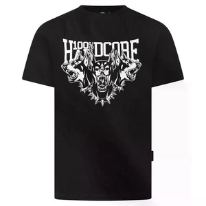 100% HARDCORE Herren T-Shirt "Cerberus" | Black | Gabber Schwarz - Picture 1 of 2