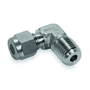 Ham-Let Male Connector Elbow,SS,3/8in.,Elbows 769L   SS 3/8 X 1/4 Ham-Let 769L - Picture 1 of 1