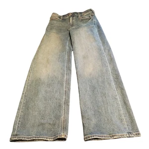 Quittengröße (27x29) Stretch High Rise Straight Jeans mittlere Waschung leicht distressing - Bild 1 von 11