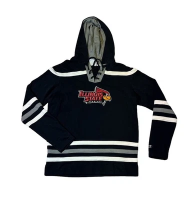 Champion Hombres M Mediano Negro Illinois Stare Redbirds Hockey Sudadera con Capucha Usada en Excelente Condición Foto 1 de 4