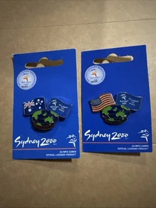 2000 Sydney Olympics Pins, Lot Of 2 Authentic Officially Licensed - Picture 1 of 4