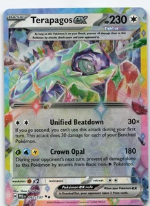 Terapagos ex - 092/131 Double Rare Holo SV: Prismatic Evolutions LP Pokémon - Picture 1 of 2