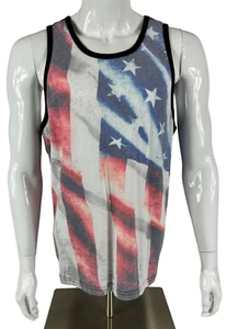Levi's American Flag Men's Size XL Red White Blue Gray Tank Top Sleeveless - Picture 1 of 8