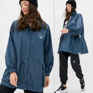 Neu mit Etikett adidas Originals drei Streifen FU3777 lange Windbreaker Jacke Legacy blau - Bild 1 von 17