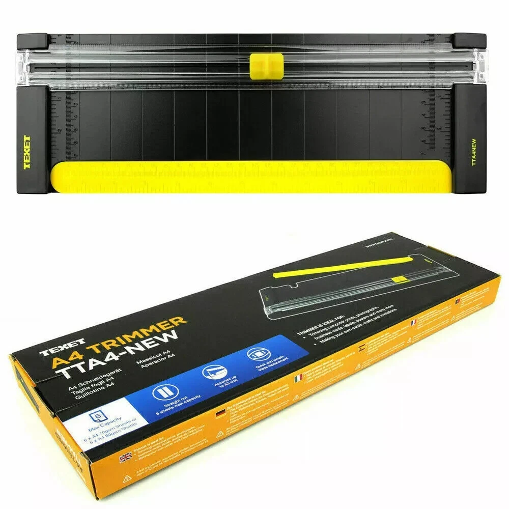 Craft Paper Cutter Texet & Cutter - Cuts 6 Sheets, Easy Blade Change ...