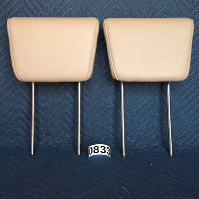 Subaru Tribeca Headrest Rear 3rd Row Set Tan Beige Leather 2011-2006 OEM 0833 - Image 1 of 4