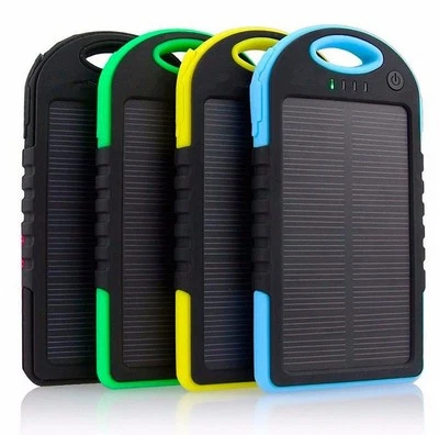 POWER BANK SOLAR CARGADOR BATERIA EXTERNO 5000mAh UNIVERSAL SMARTPHONE