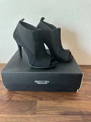 Botines Vera Wang Tacones Negros Mujer’s Talla 6 SVLIVYBLACK Foto 1 de 4