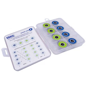 Sonic Inline Roller Hockey Skate Bearings Speed 608 16-Pack - Picture 1 of 5