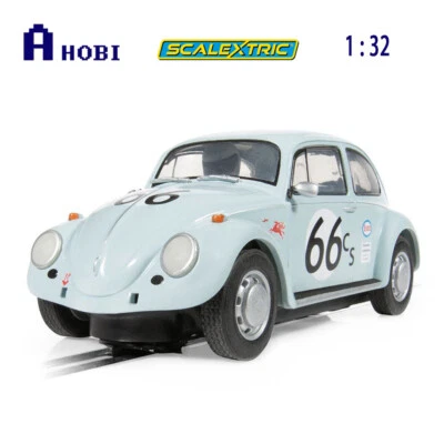 Scalextric 1:32 Scale Volkswagen Beetle Blue #66 Model High Detail Slot Car - Image 1 of 2