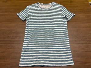 Majestic Filatures Women’s Green/White Striped Deluxe T-Shirt - Small - Picture 1 of 4