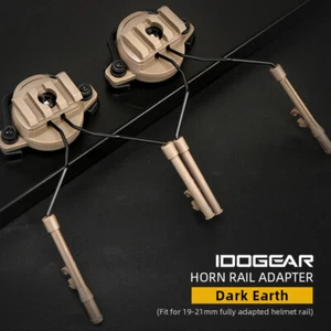 IDOGEAR Tactical Helmet Rail Adapter Rail Horn Rail Mount Paintball Airsoft Army - Picture 1 of 15