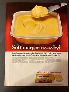 Anuncio impreso de margarina de gasa 1965 de colección "Tan suave... Viene en una bañera" suave... ¿Por qué? - Imagen 1 de 4